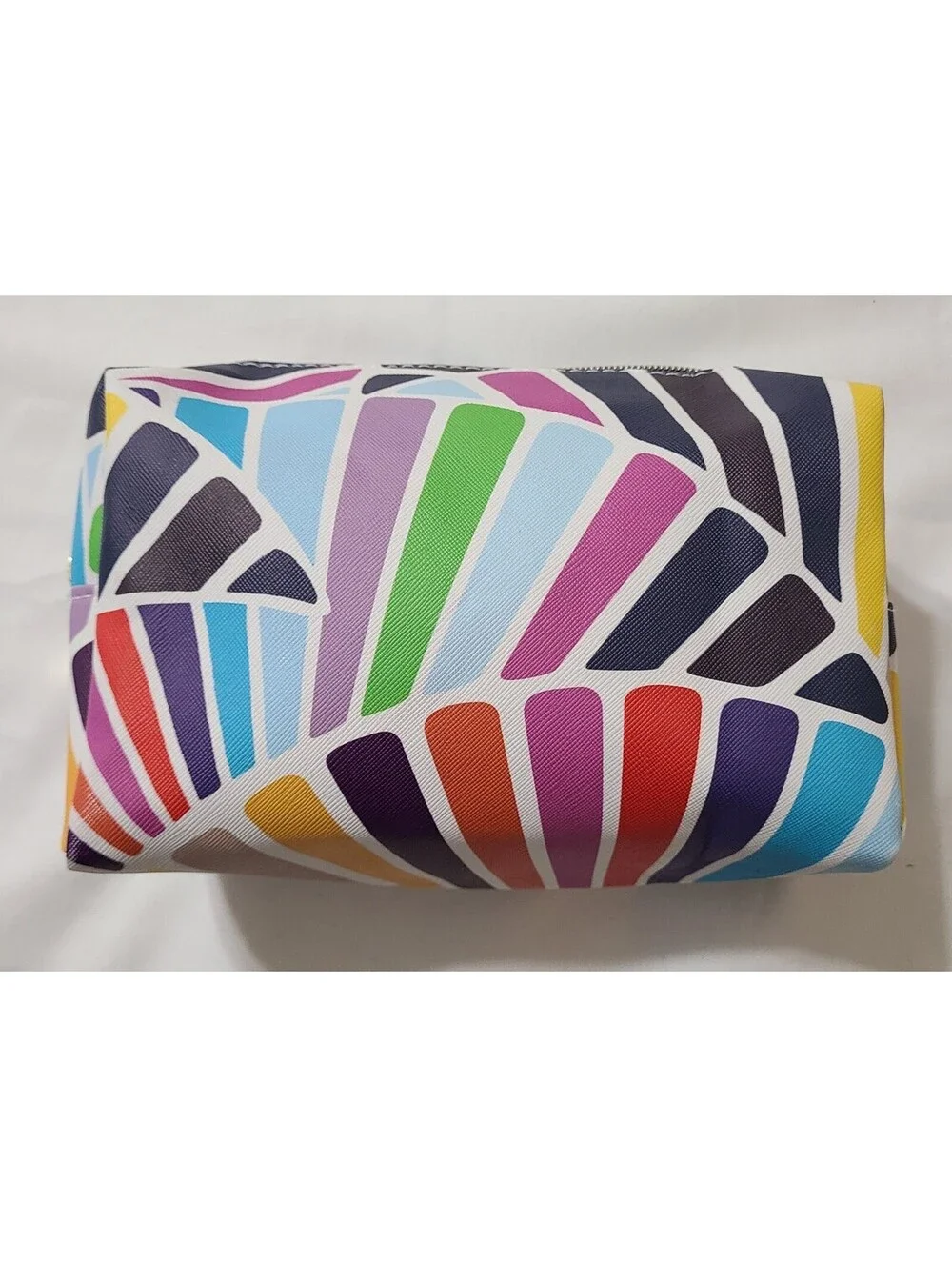 Trina Turk Cosmetics Makeup Bag Womens Sz Small Multicolored Zipper Travel Pouch
